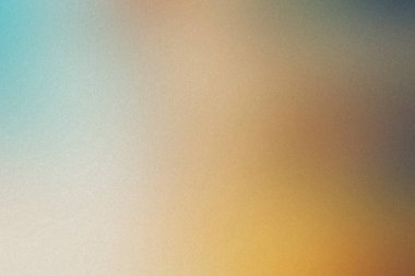 Gök mavisi, bej ve turuncu ince bir tahıl dokusuyla soyut, bulanık bir gradyan....