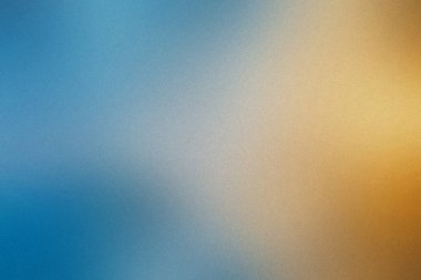 Serin maviden ince taneli sıcak portakala yumuşak bir gradyan içeren soyut bir arkaplan.