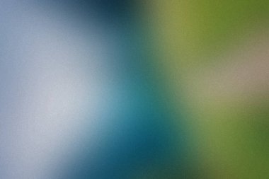 Bulanık soyut arkaplan, ince taneli dokuya sahip mavi ve yeşil bir gradyanı var..