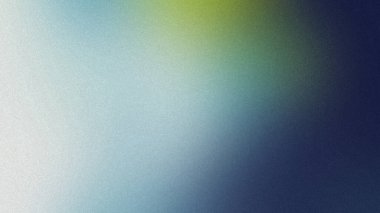 Mavinin, yeşilin ve beyazın hafif tahıl dokusu ve yayılmış ışığın gradyanı.