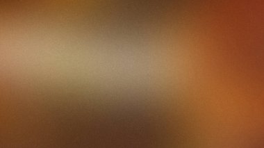 İnce tahıl dokusu ve yayılmış ışık ile sıcak kahverengi ve turuncu eğimli bir arkaplan..