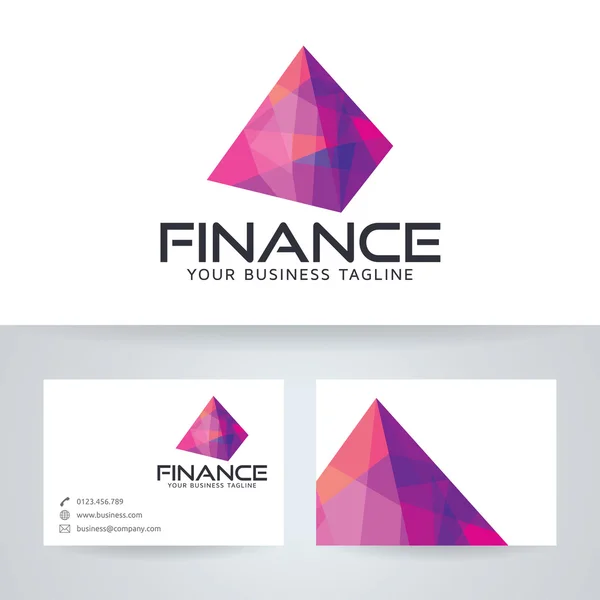 Logo vectoriel Finance numérique avec modèle de carte de visite — Image vectorielle