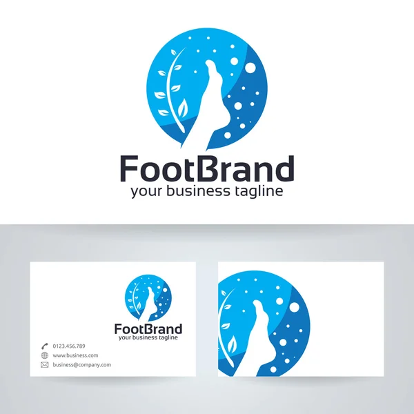 Logo vectoriel de marque Foot avec modèle de carte de visite — Image vectorielle