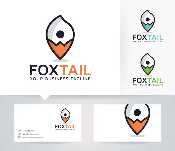 Logo vectoriel Foxtail Point avec modèle de carte de visite — Image vectorielle