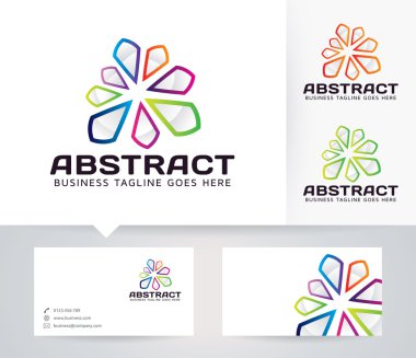 Kartvizit şablonu tasarlamak vektör Logo