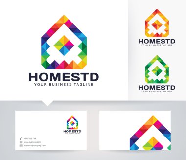Kartvizit şablonu ile ev Studio vektör logo