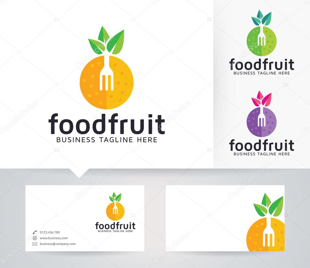 food fruit vector logo