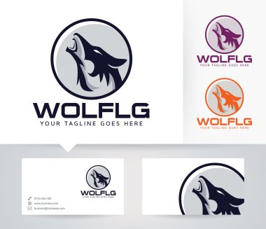 Wolf logo vector clipart