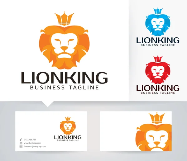 Logotipo Rei Leão — Vetor de Stock