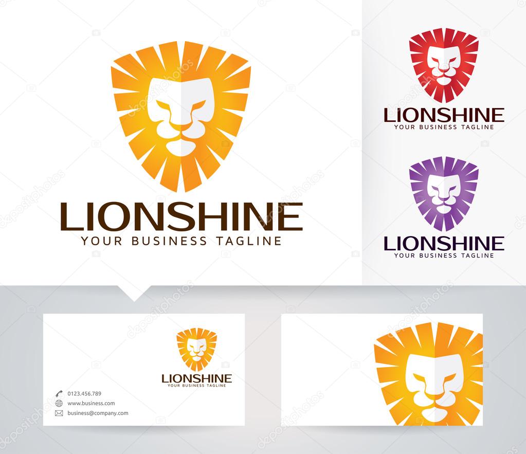Lion Shine, Vector logo template