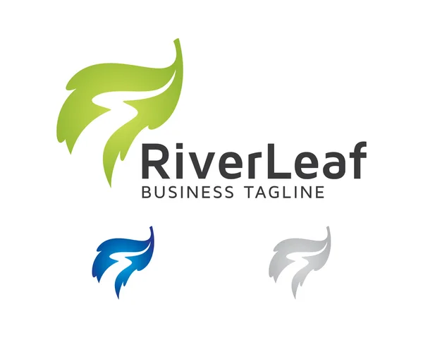 Векторний логотип річки лист — стоковий вектор