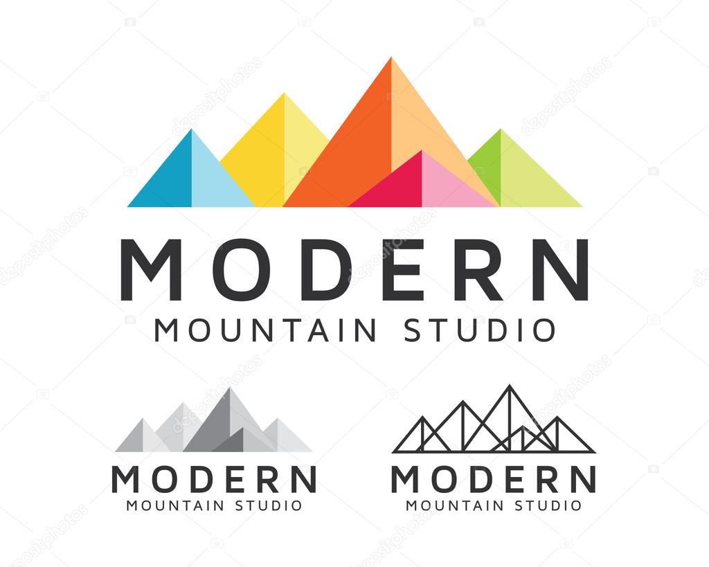 This vector logo is suitable for industrial, studio, mountain, art, creative