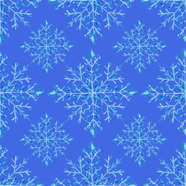 Blue Winter Background Snowflakes Your Own Creations Christmas Illustration Seamless — Stock Photo, Image