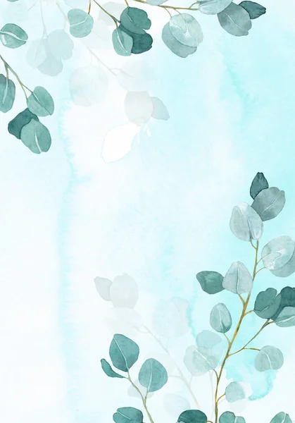 Ретро Нежные Акварельные Цветы Винтажном Фоне Цветочные Рамки Приглашения Открытки — стоковое фото