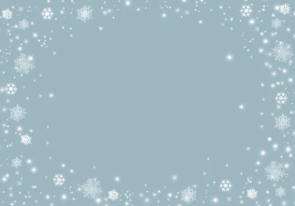 Сірий Зимовий Фон Сніжинками Ваших Власних Творінь — стокове фото