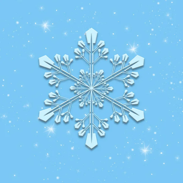 Snow Background Blue Christmas Snowfall Defocused Flakes Winter Concept Falling — Stock Photo, Image