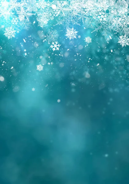 Kar zemini. Dağınık taneli mavi Noel karı. Kar yağarken kış konsepti. Tatil dokusu ve beyaz kar taneleri.