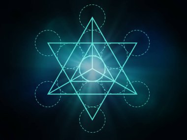 Kutsal geometri web pankartı, Metatron Küpü. Doğada matematik, doğa ve maneviyat..