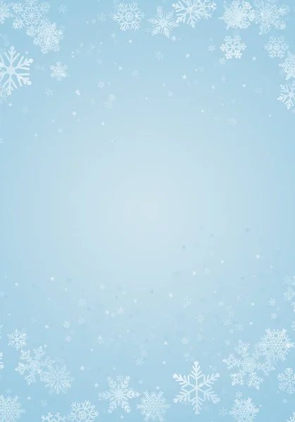 Snow Background Blue Christmas Snowfall Defocused Flakes Swirls Winter Concept — Stock Photo, Image