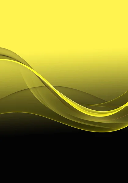 stock image Abstract background waves. Black and citroen yellow abstract background for wallpaper or business card