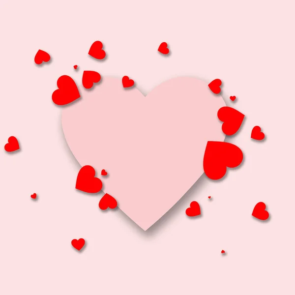 Illustration Love Background Happy Valentines Day Card Hearts — Stock Photo, Image