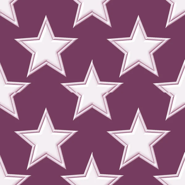 Seamless pattern with white stars on purple background. Star pattern. Cute magical background.