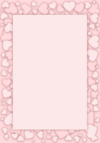 Abstraktní Jasně Růžové Pozadí Srdcem Ilustrace Srdcem Valentýna — Stock fotografie