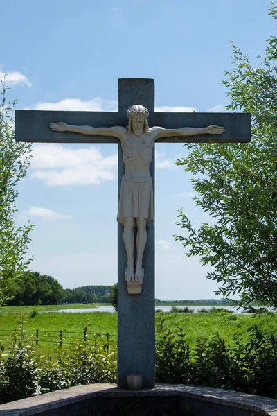 Crocifisso Cristiano Nella Provincia Olandese Noord Limburg — Foto Stock