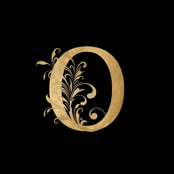 Πολυτελές Boutique Letter Monogram Λογότυπο Vintage Χρυσό Γράμμα Κομψό Floral — Φωτογραφία Αρχείου