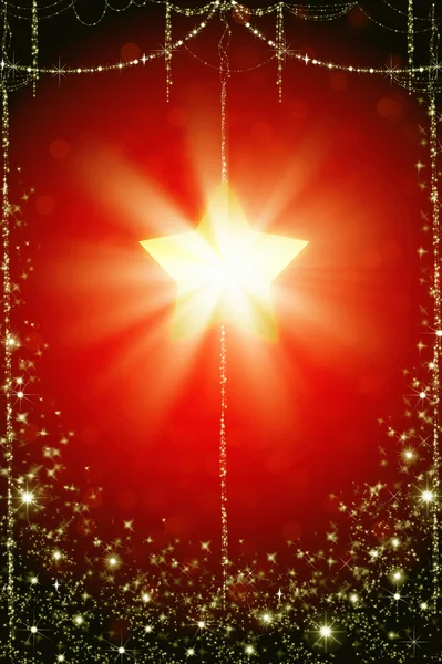 Сияющая рождественская звезда — стоковое фото
