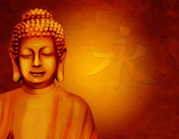 Buddha, a kínai jel — Stock Fotó