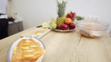 Healthy Food On The Table Of Modern Kitchen