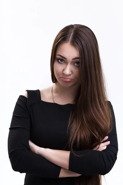 Série de emoções de menina ucraniana jovem e bonita - tristeza e ressentimento — Fotografia de Stock