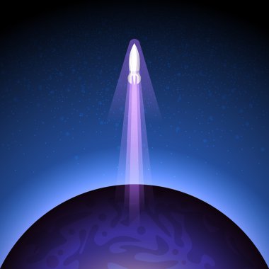 vektör roket launch3