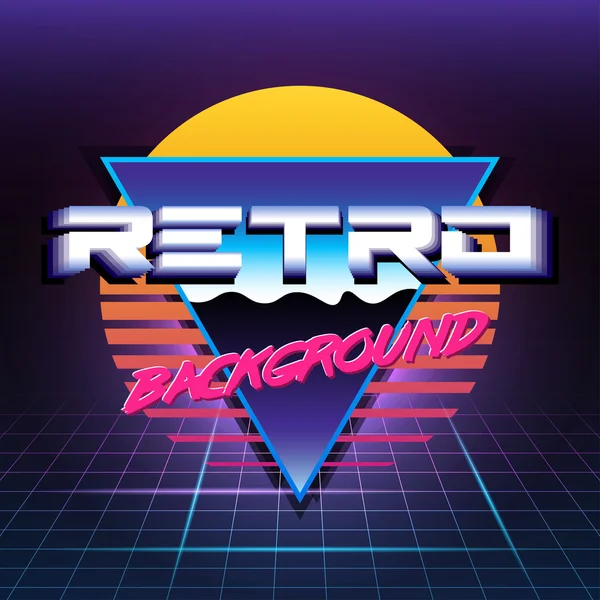 Retro sci fi fundo — Vetor de Stock