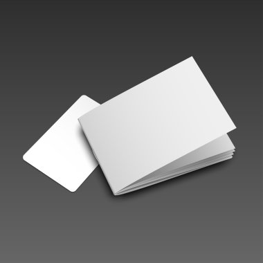 Kartvizit broşür mockup siyah