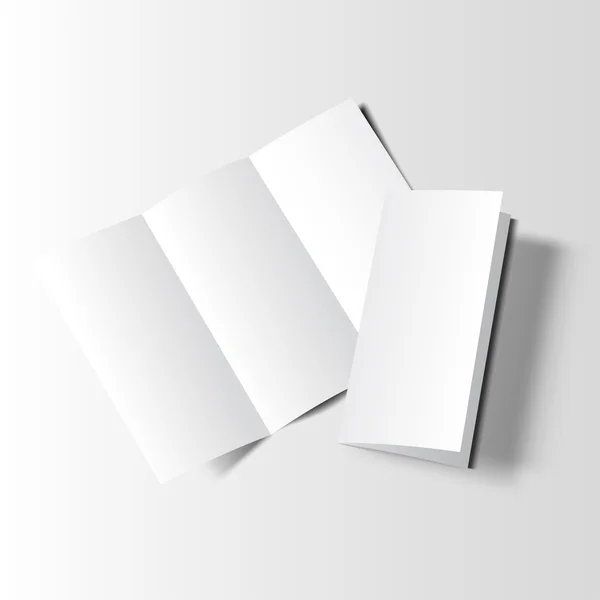 Folleto en blanco maqueta dos — Vector de stock