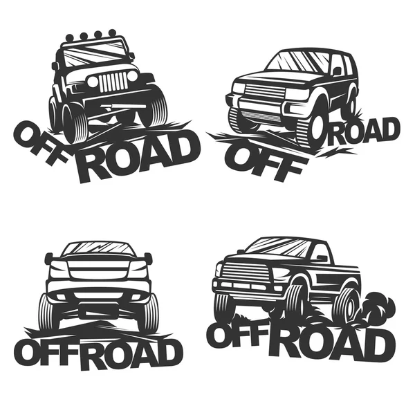 Offroad instellen emblemen — Stockvector