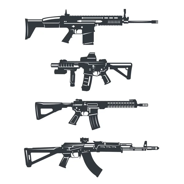 Set fucile arma — Vettoriale Stock