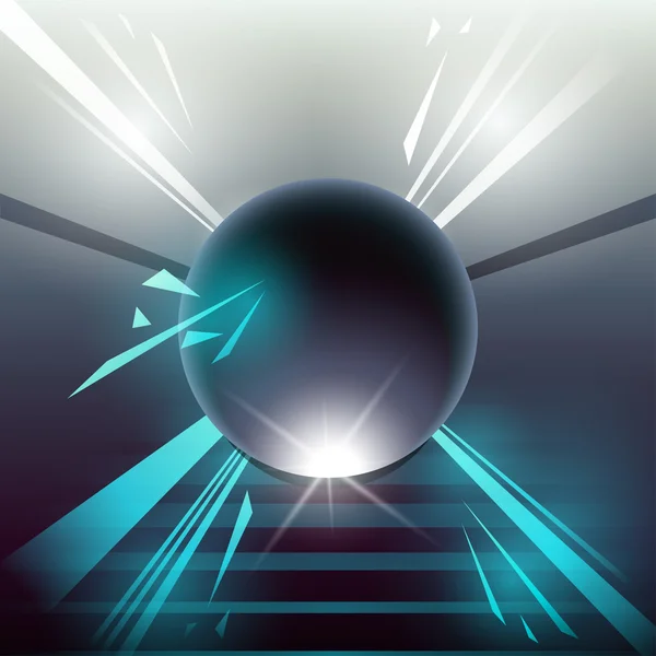 Sci-fi láser esfera azul — Vector de stock