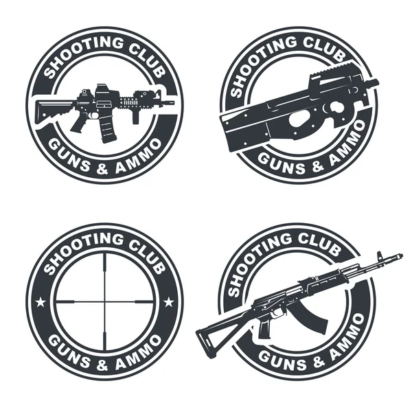 Weapon rifle emblem 2 — Stock Vector