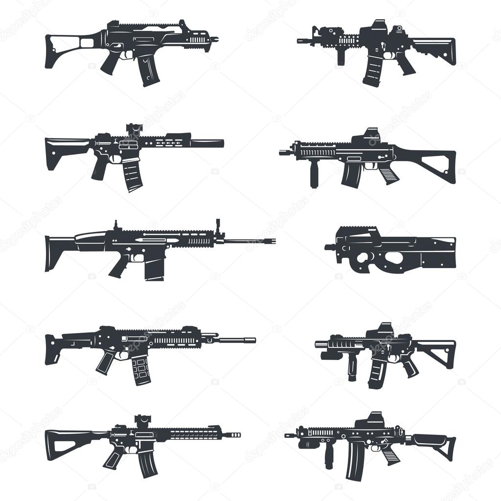 assault rifles set