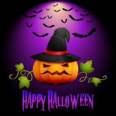 Mutlu Cadılar Bayramı kartı Menekşe-01