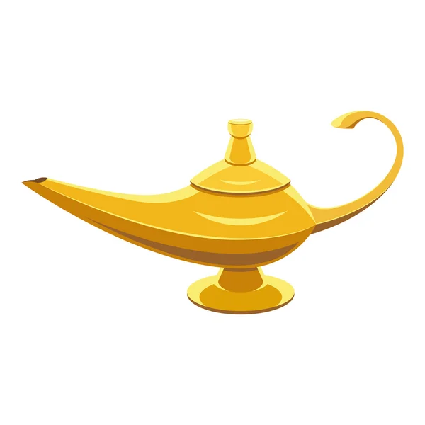 Gouden lamp genie — Stockvector