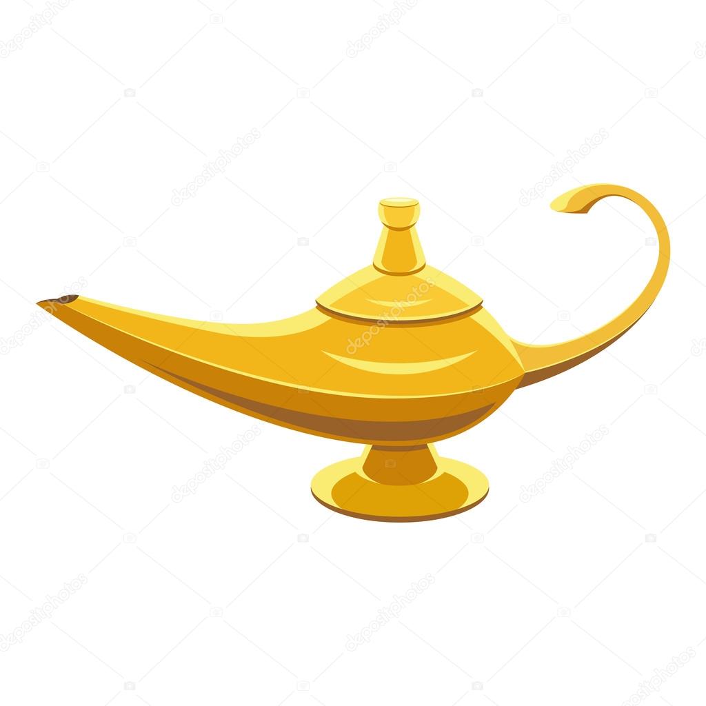 Gold lamp genie