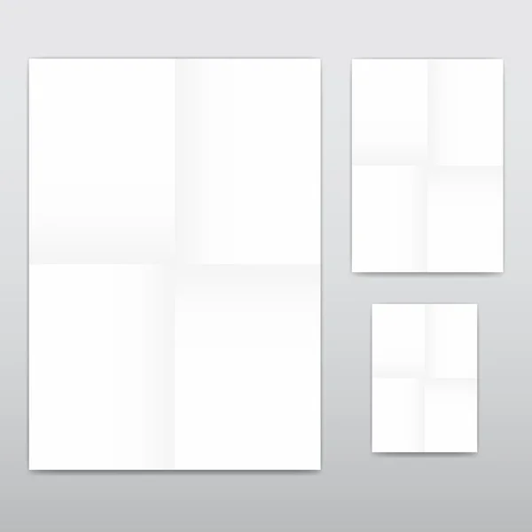Vector blanco doblado papeles — Archivo Imágenes Vectoriales