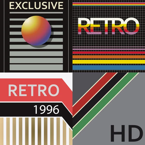 Estilo de portada vhs — Archivo Imágenes Vectoriales