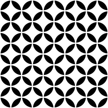 Daire siyah Dikişsiz desen vektör