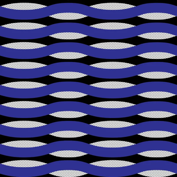 Wave modrý vzor. Wave pozadí ve vektoru — Stockový vektor