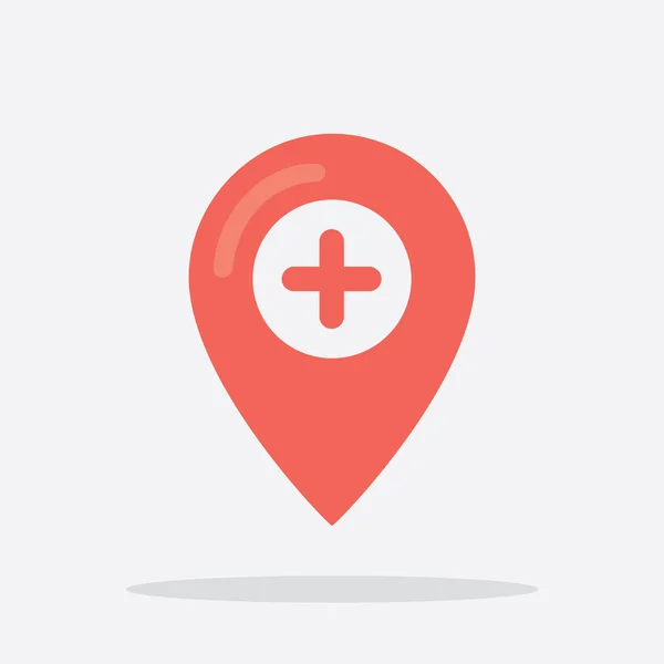 Marcador de mapa - Adicionar ícone de localização em Vector — Vetor de Stock